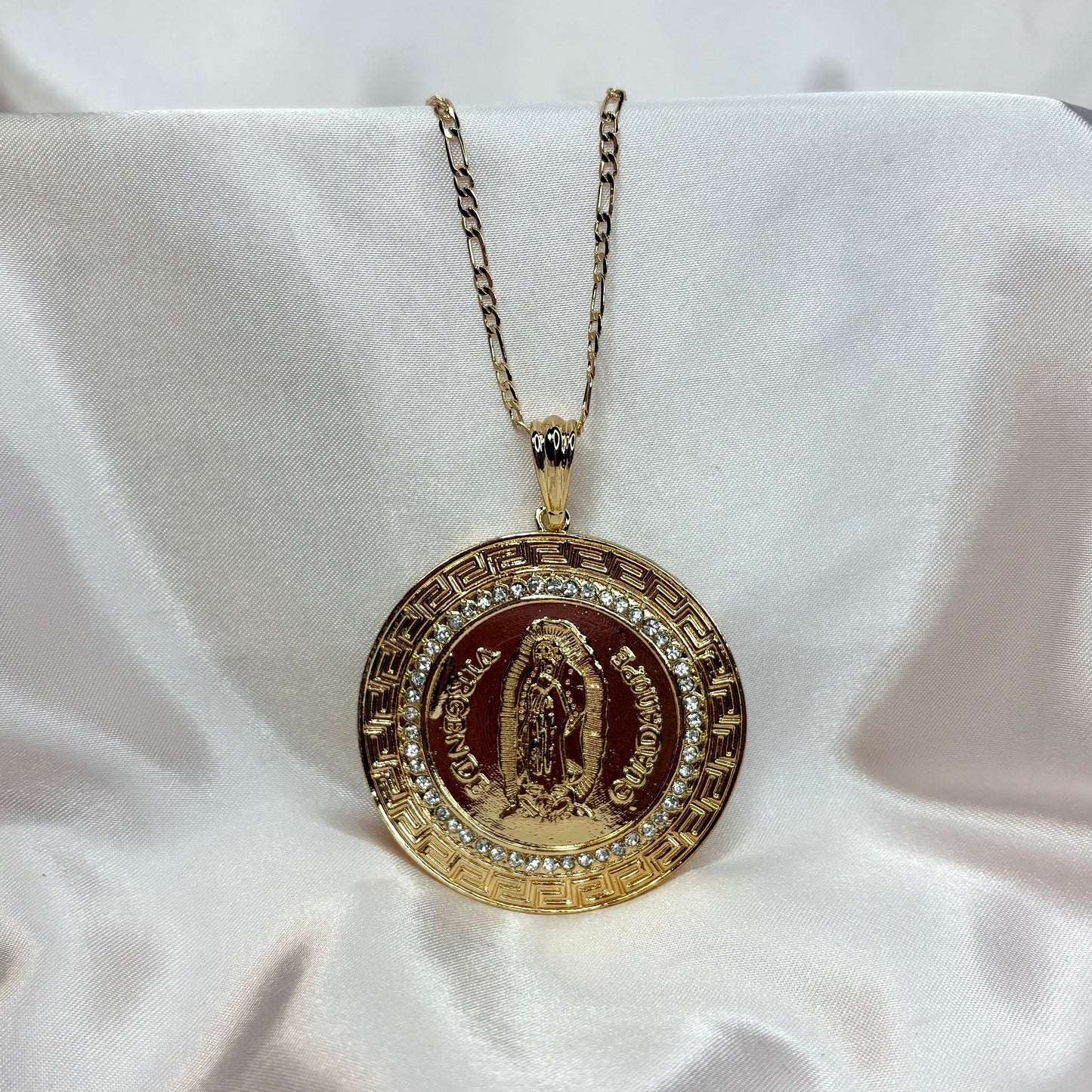 Aztec Pattern Virgencita Necklace