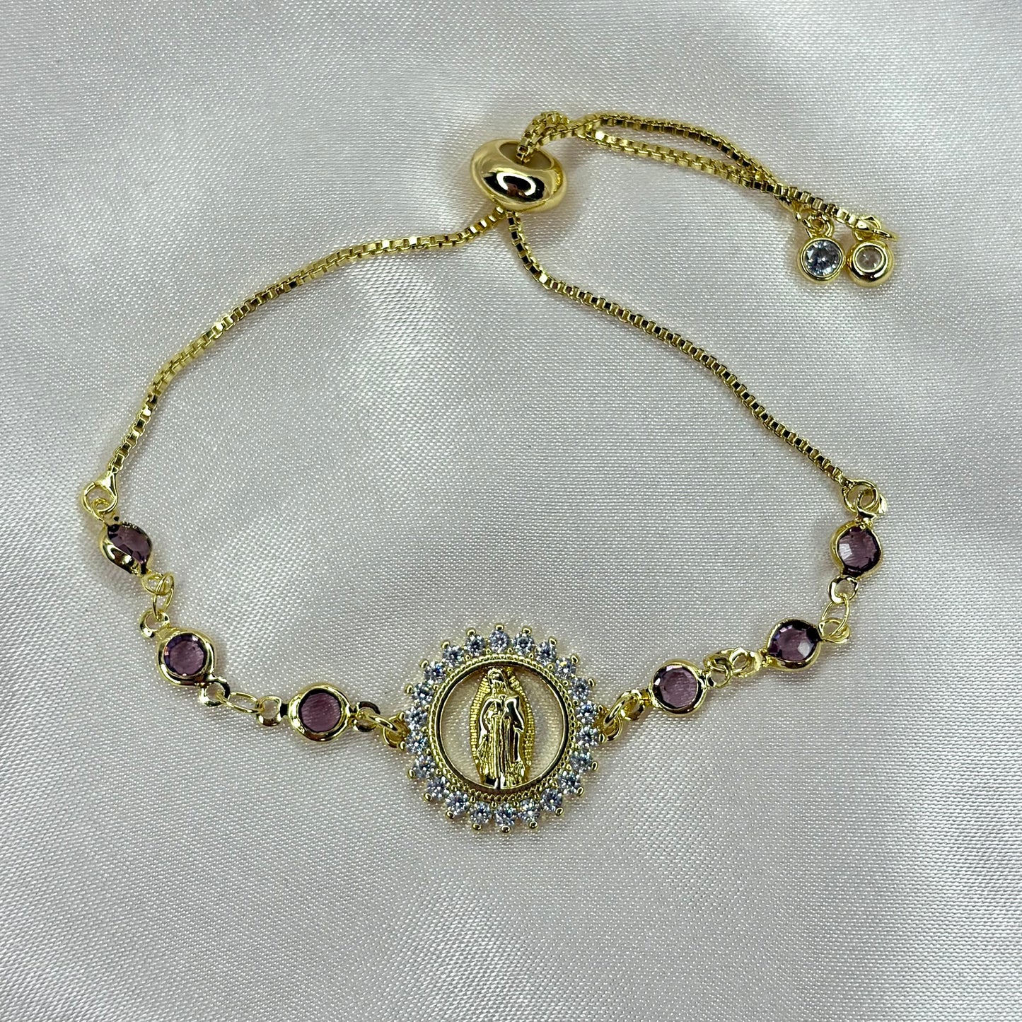 Virgencita Diamond Chain Bracelet