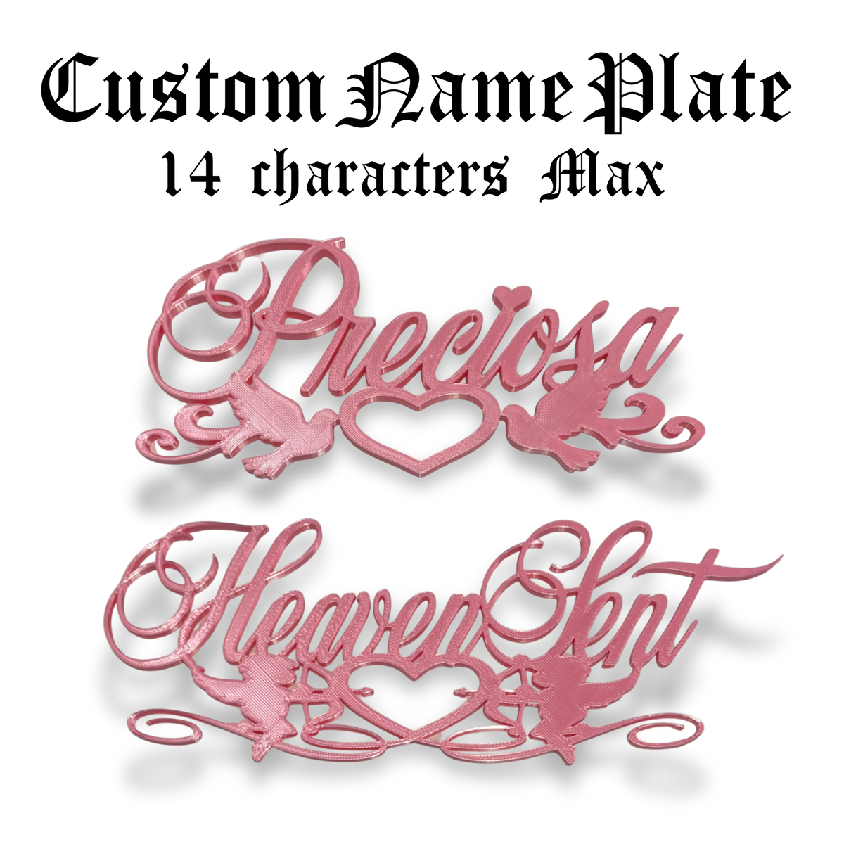 Custom Name Plate/Doves OR Angels