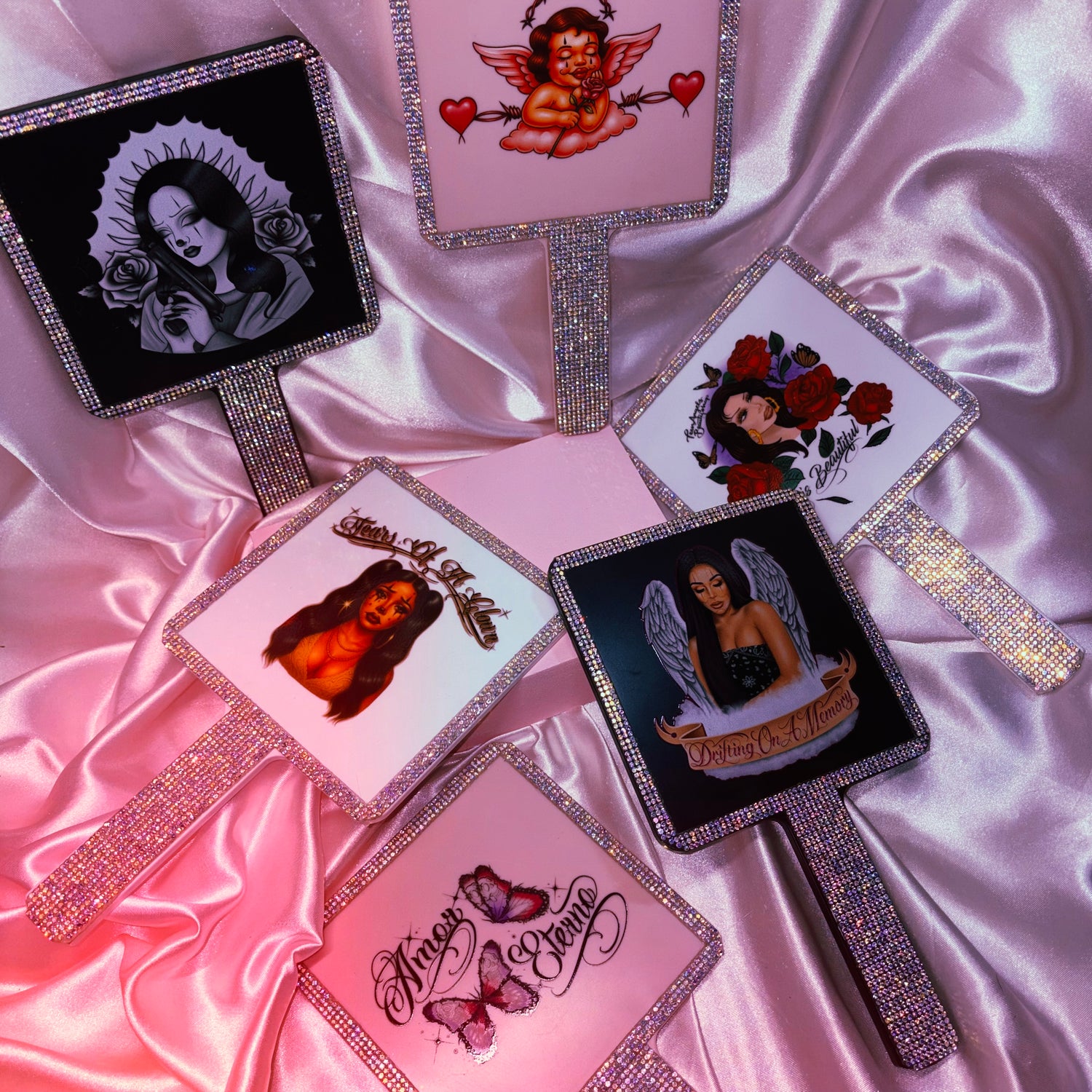 Diamond Hand Held Mirrors