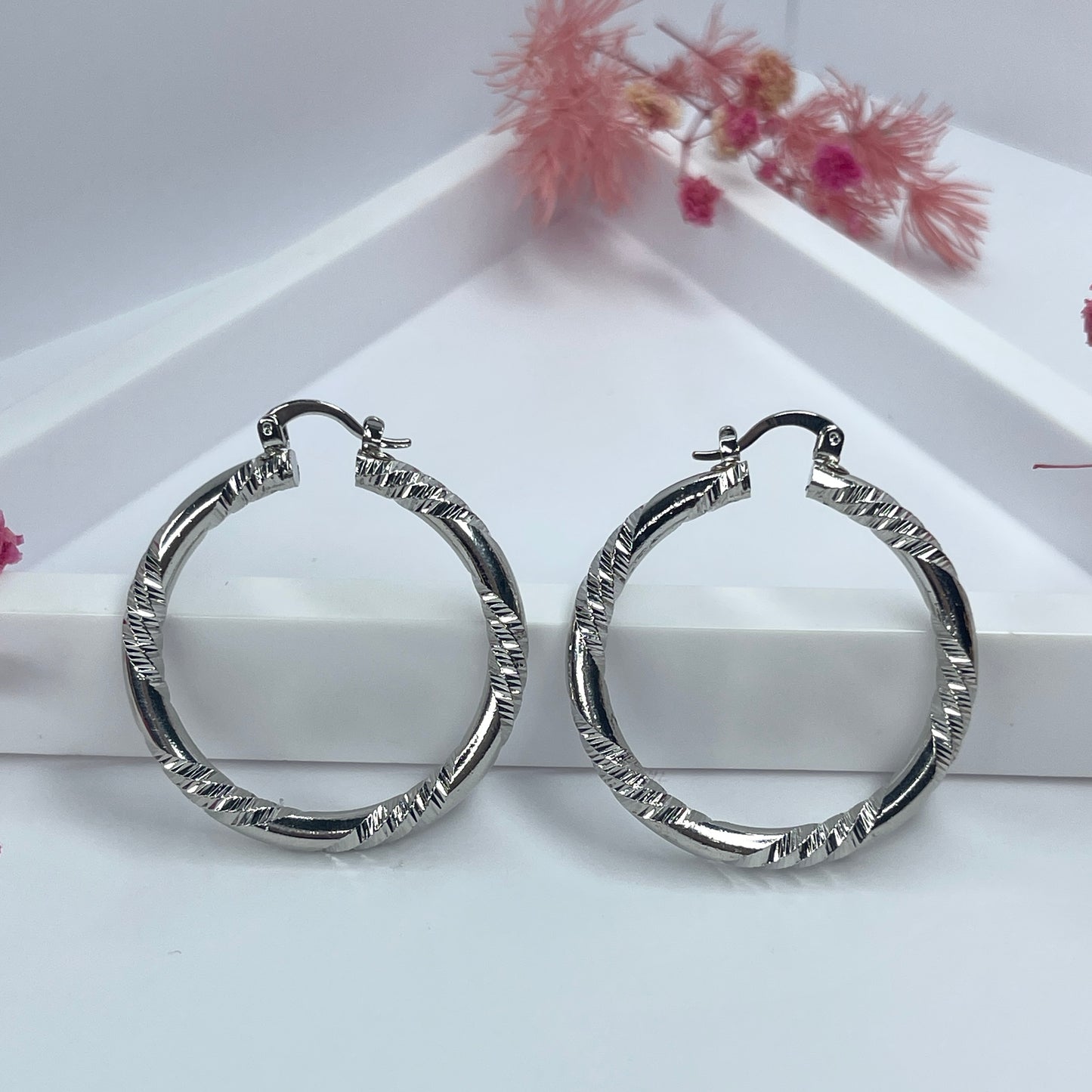 Reyna Silver Hoops