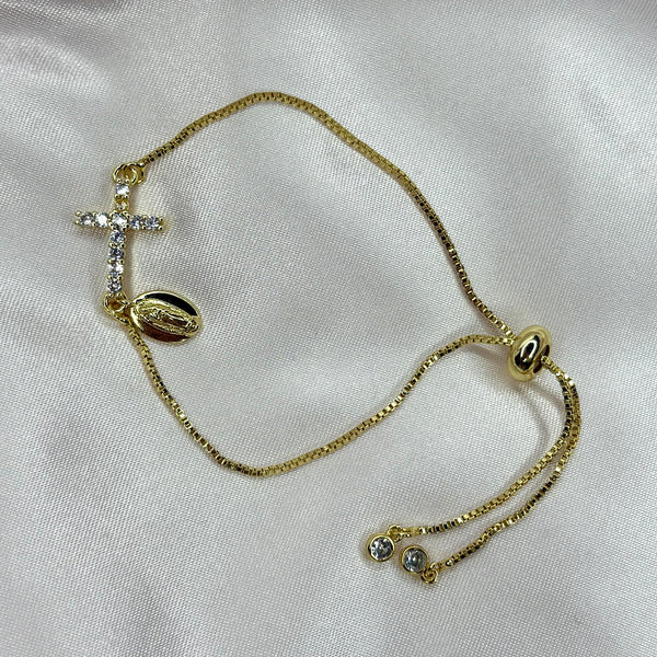 Diamond Cross Chain Bracelet