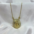 Virgencita Diamond Circle Necklace