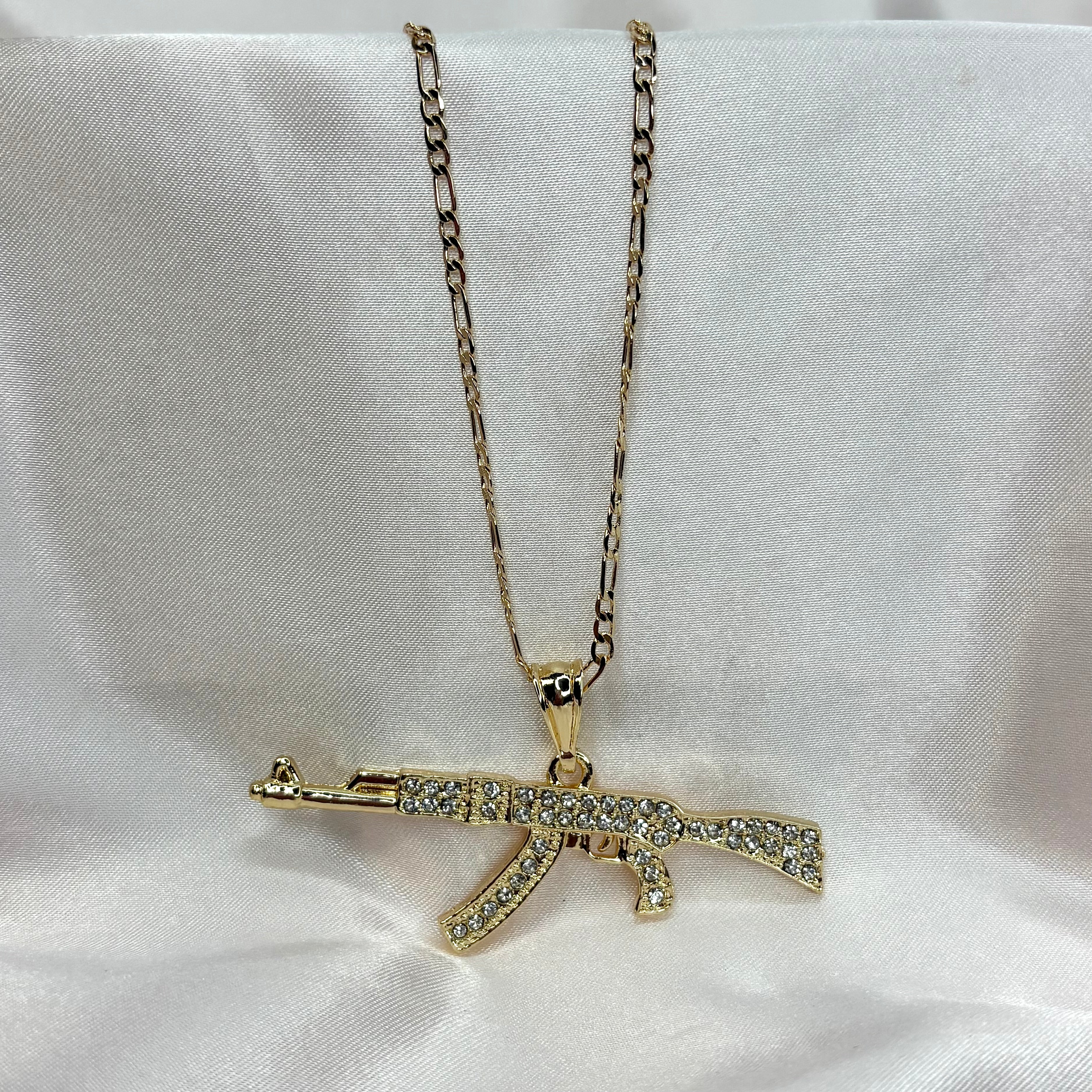 Large Diamond AK Necklace