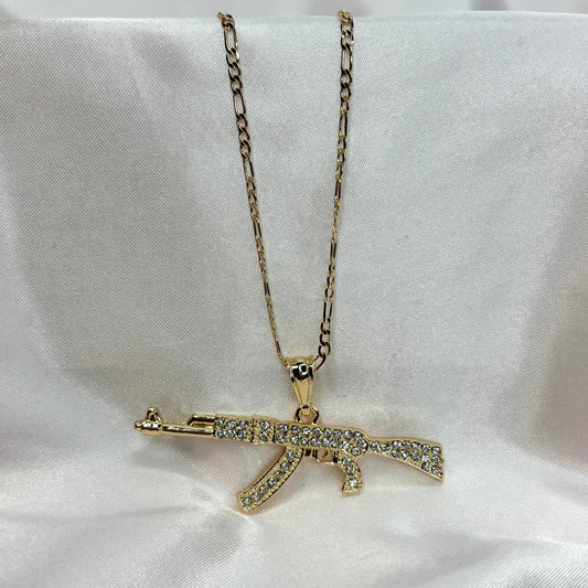 Large Diamond AK Necklace