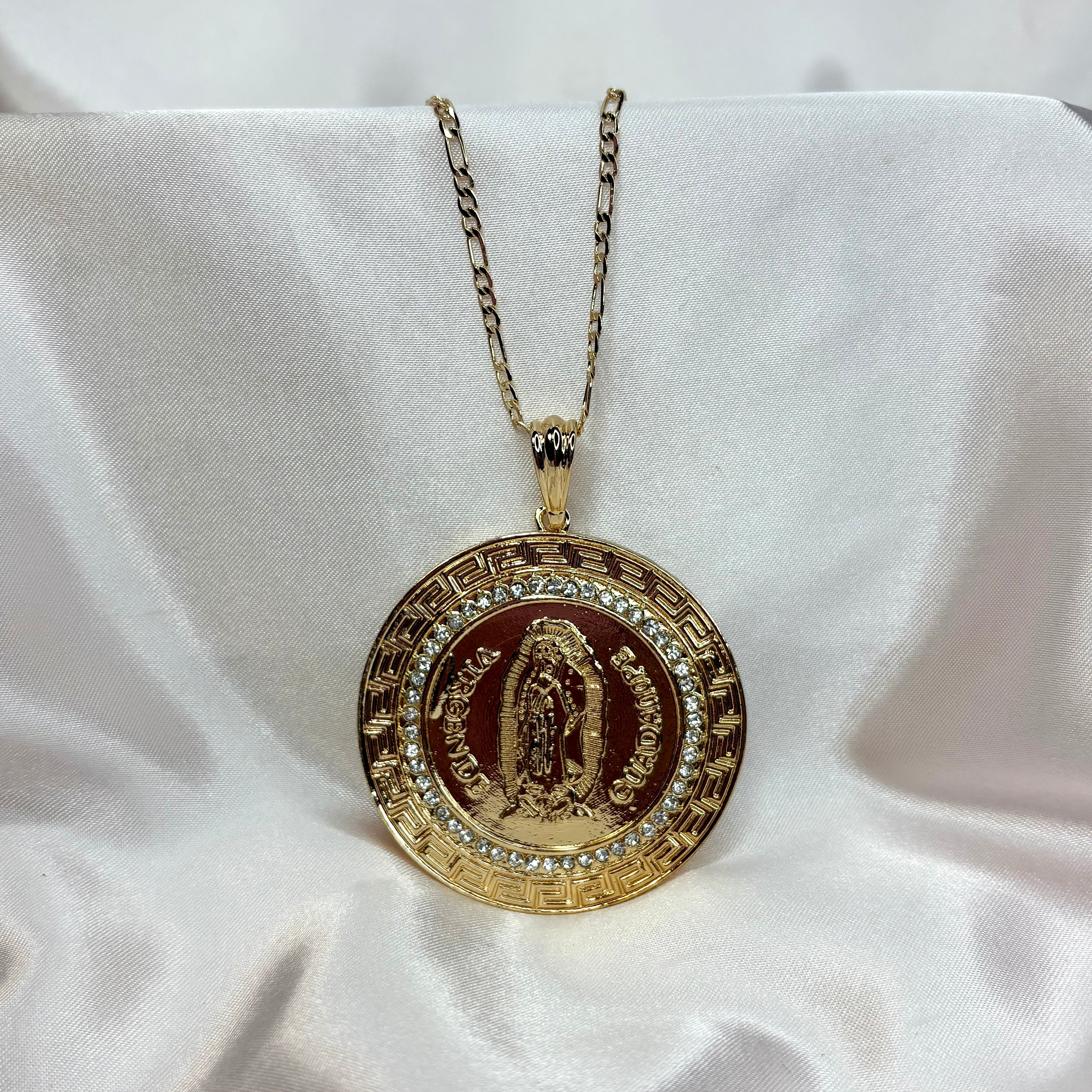 Aztec Pattern Virgencita Necklace