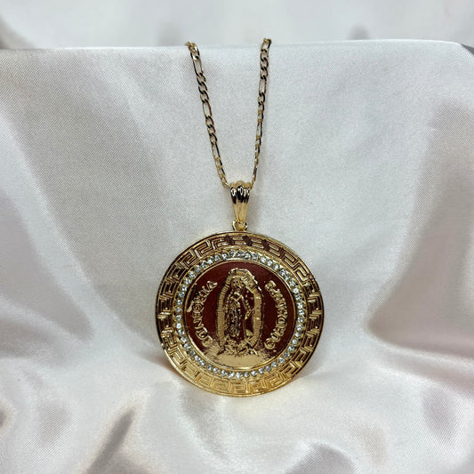 Aztec Pattern Virgencita Necklace