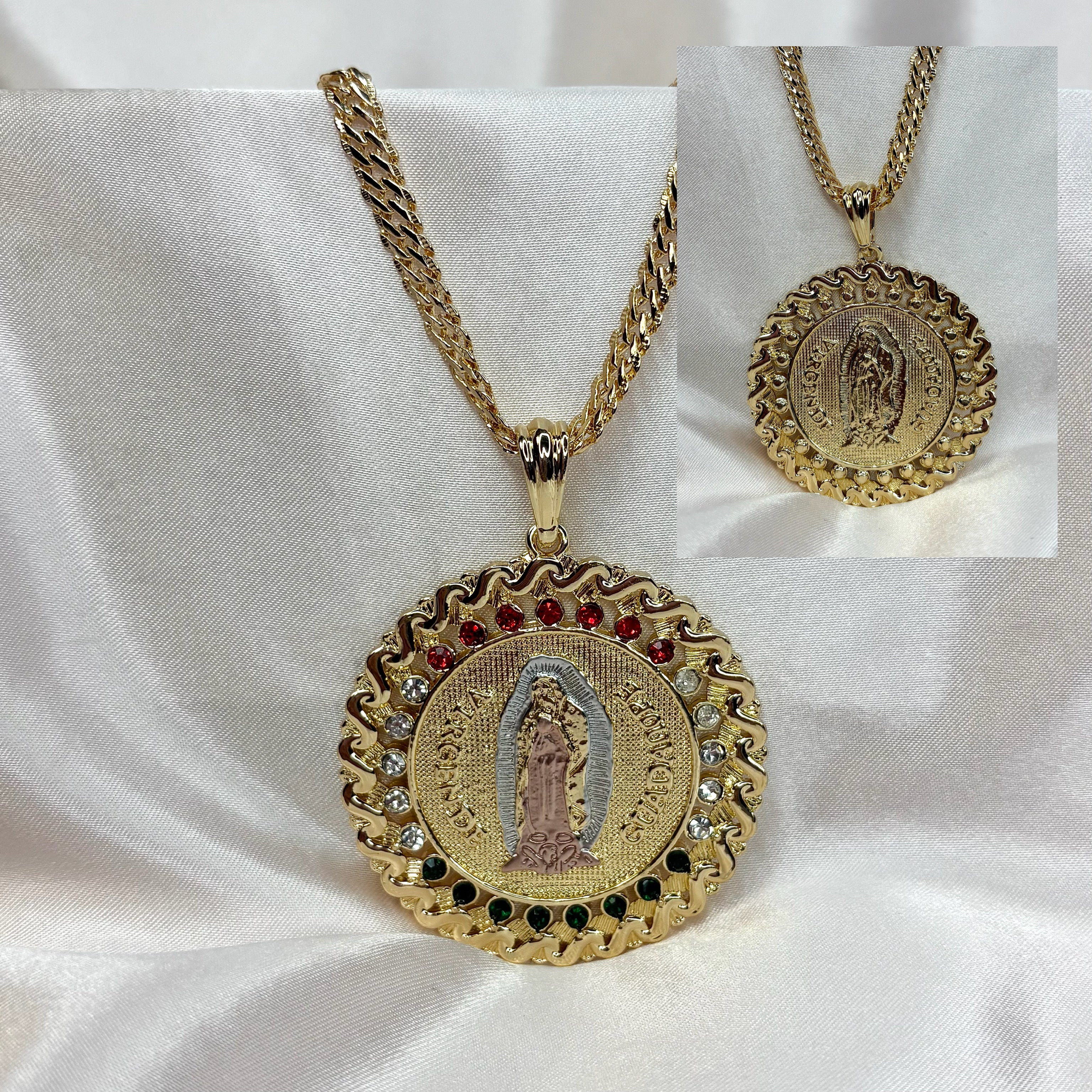 Large Virgencita Detailed Necklace
