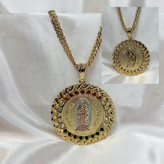 Large Virgencita Detailed Necklace