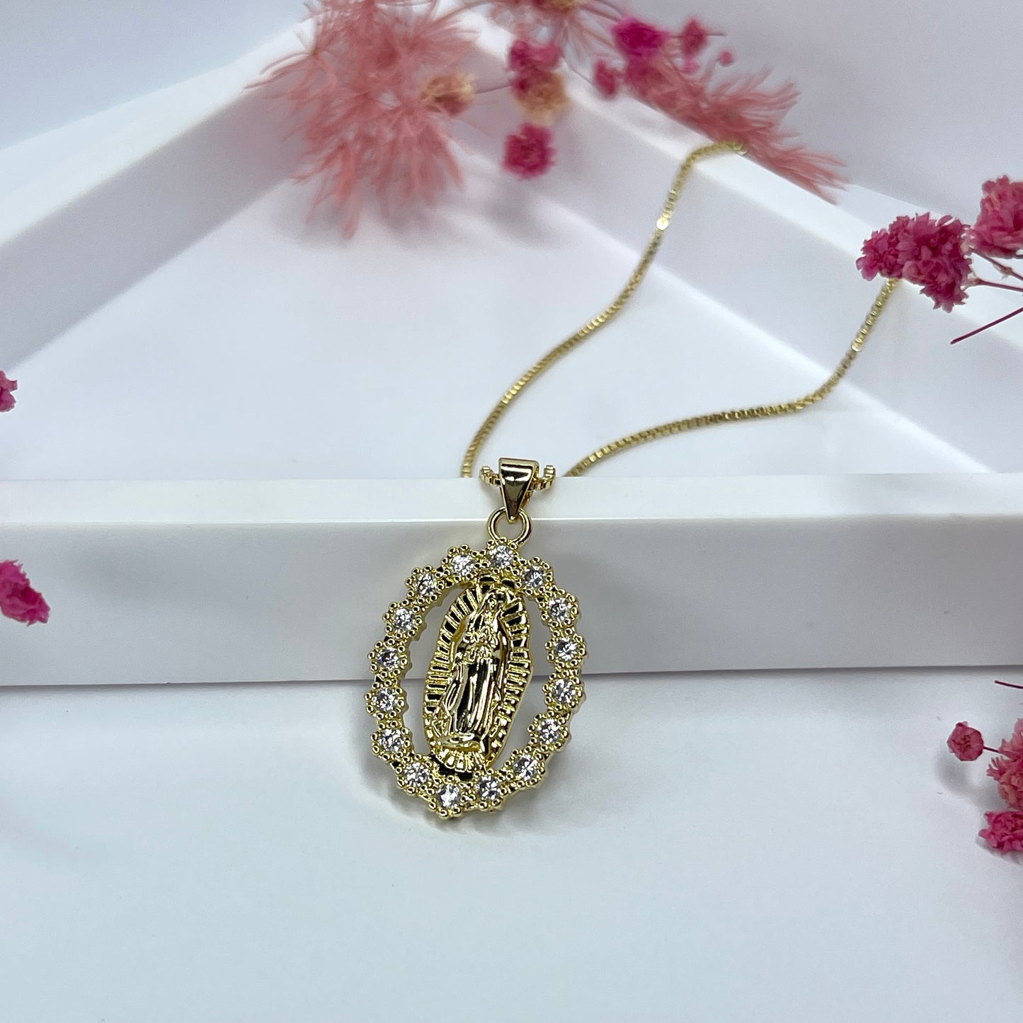 Diamond Virgencita Necklace