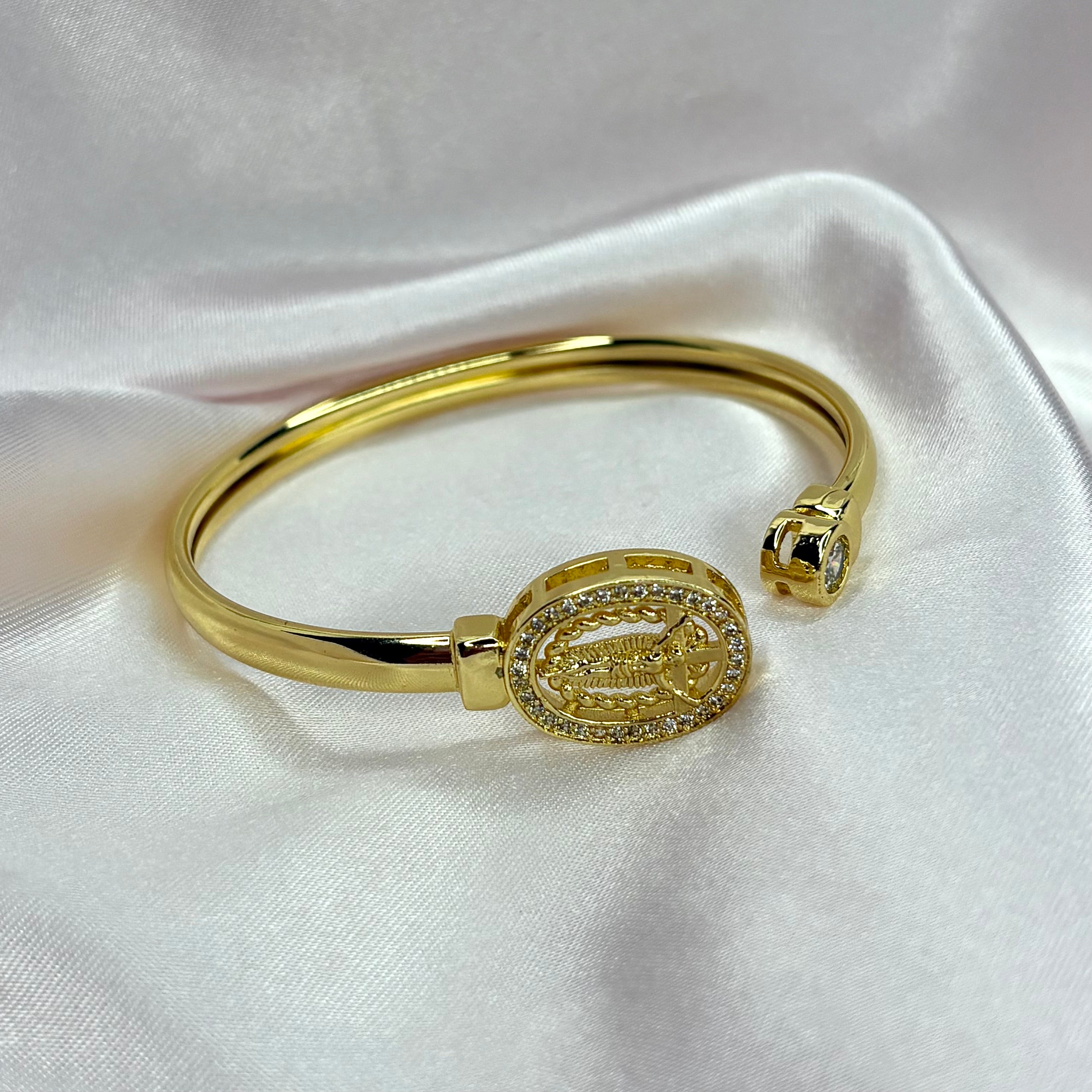 Diamond Cross Cuff Bracelet