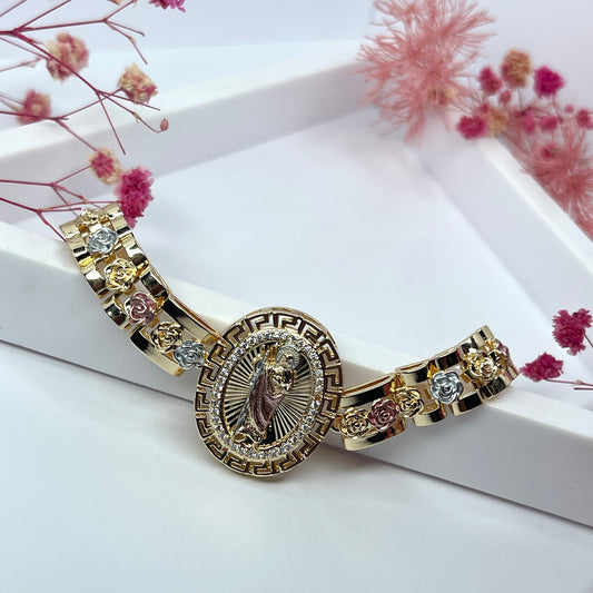 San Judas Rose Link Bracelet