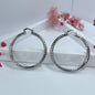 Angel Baby Silver Hoops