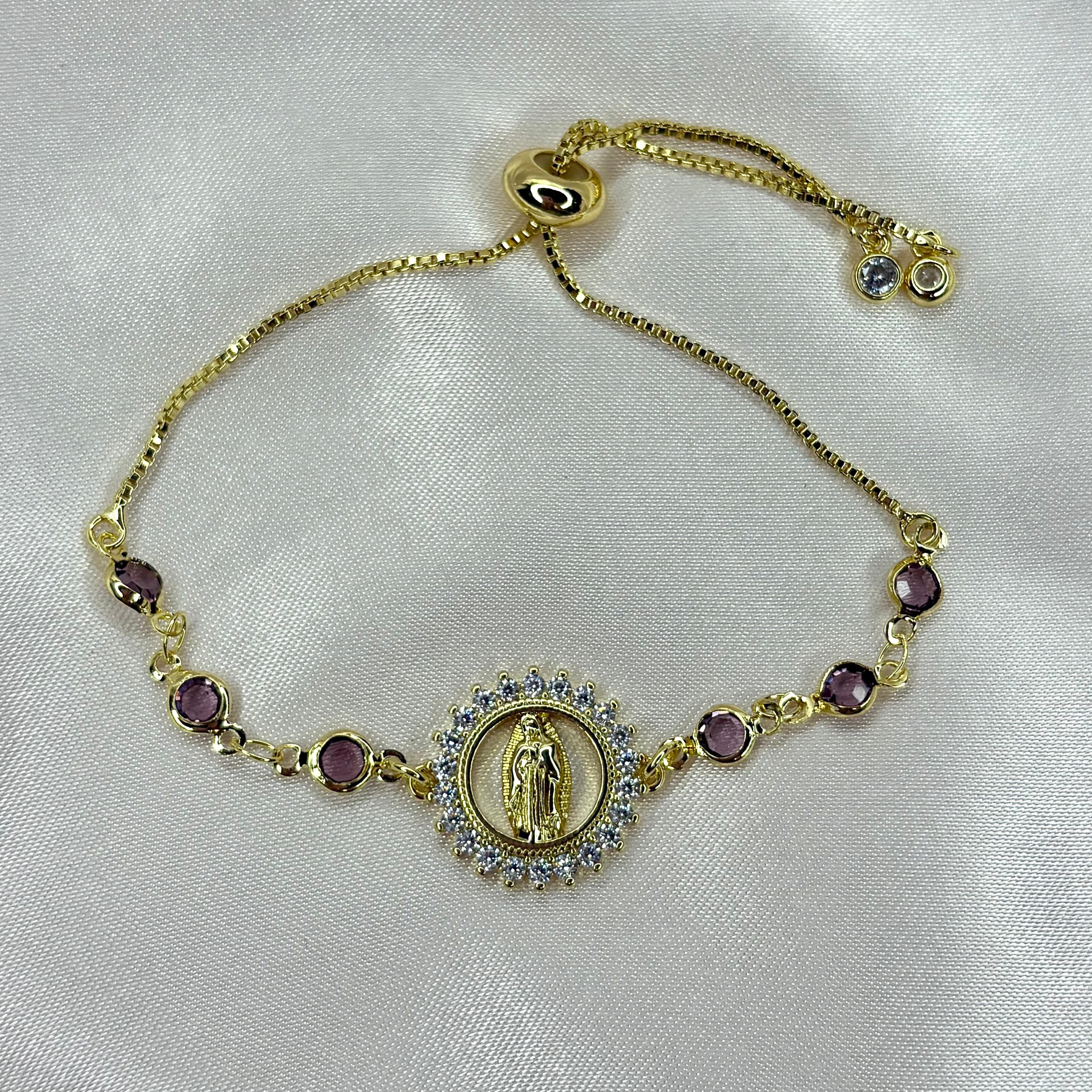 Virgencita Diamond Chain Bracelet