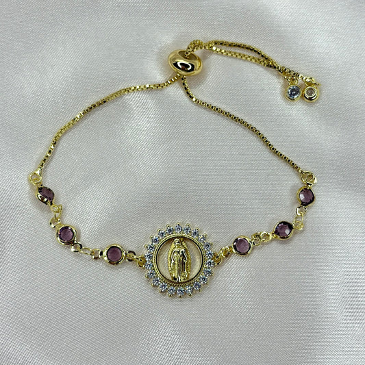 Virgencita Diamond Chain Bracelet