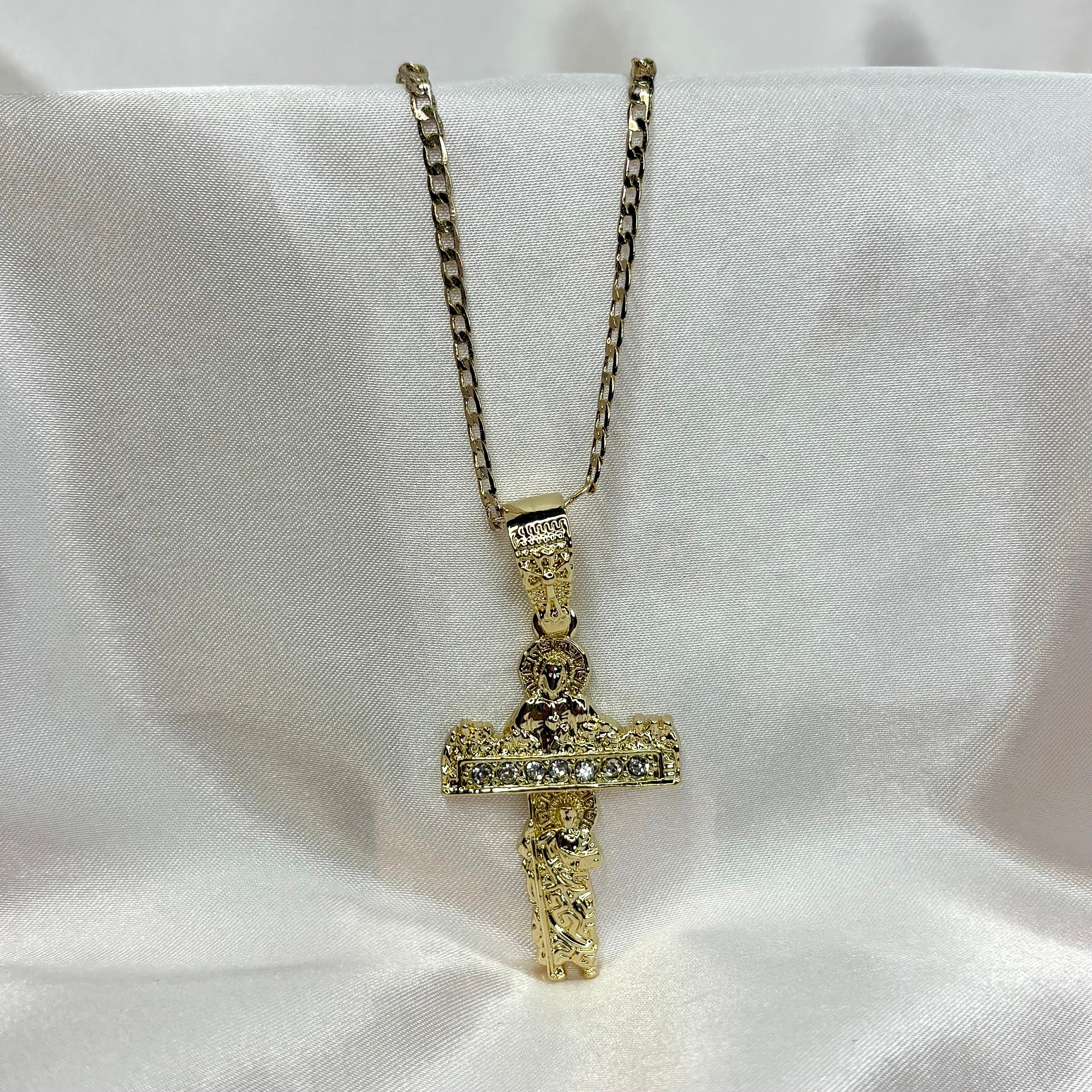 Large Detailed Cross Necklace