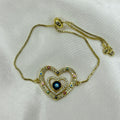 Evil Eye Heart Chain Bracelet