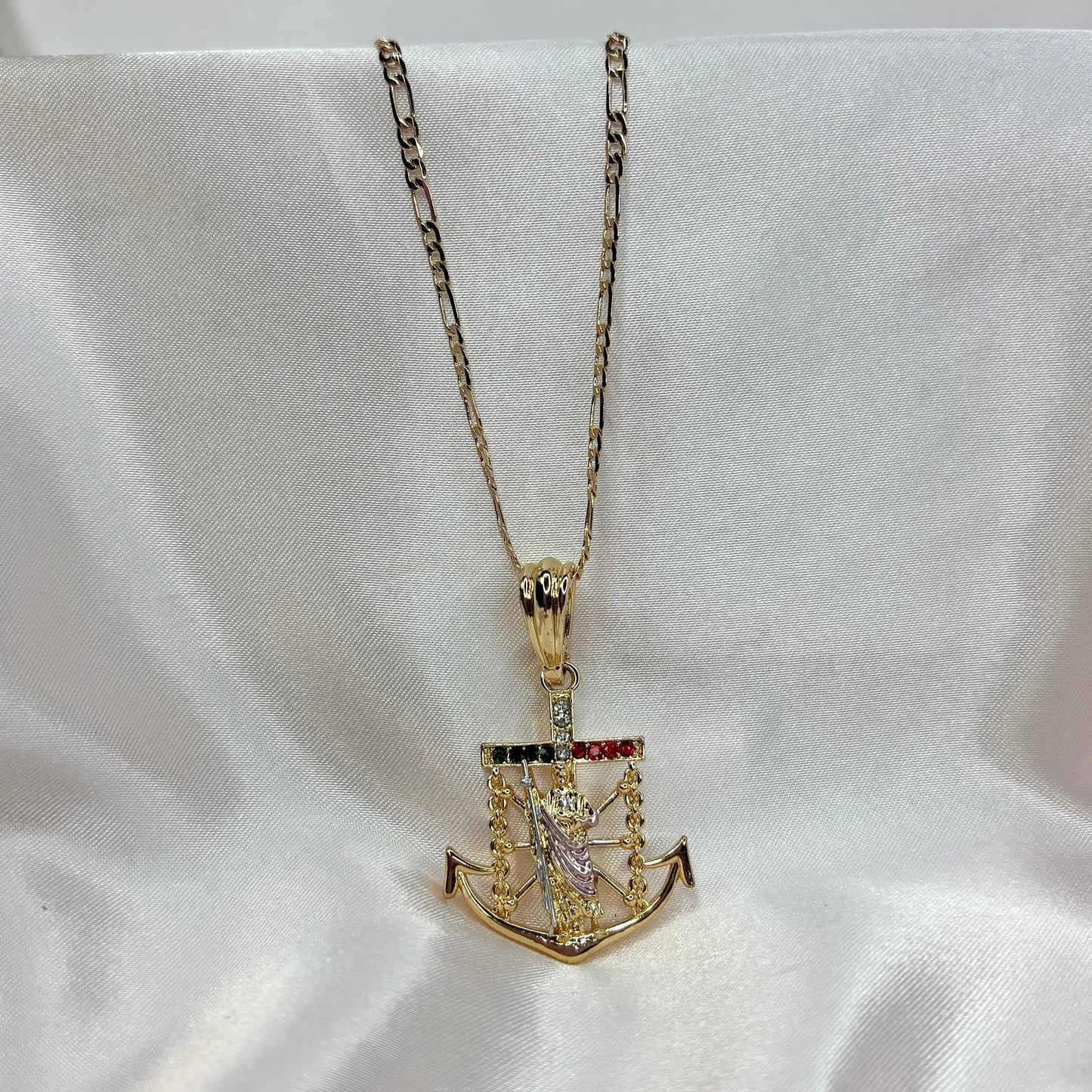 Large San Judas Anchor Necklace