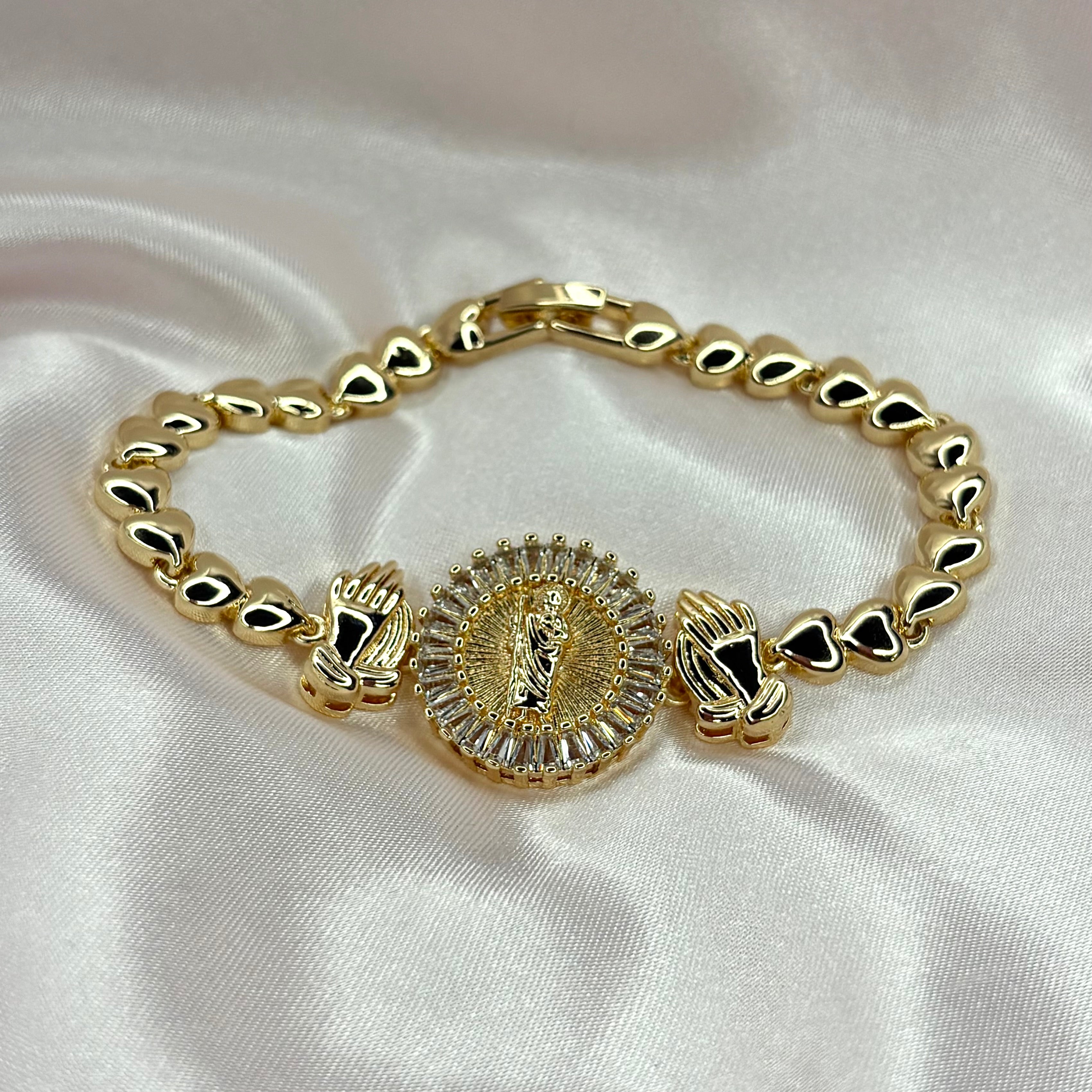 San Judas Diamond Link Bracelet