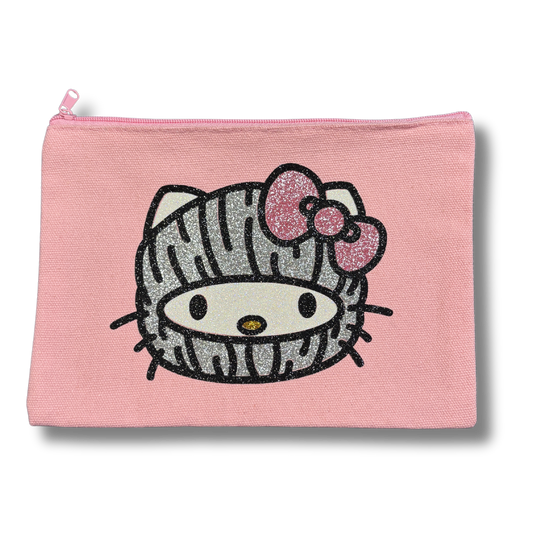 Pink HK Ski Mask Makeup Bag/Pouch