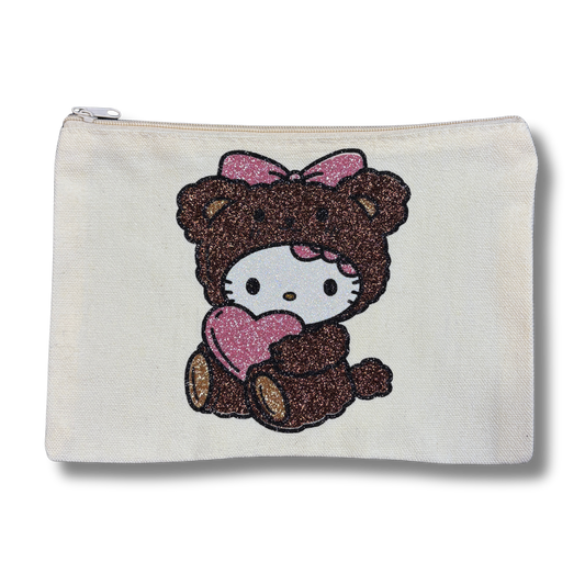 HK Teddy Bear Makeup Bag/Pouch