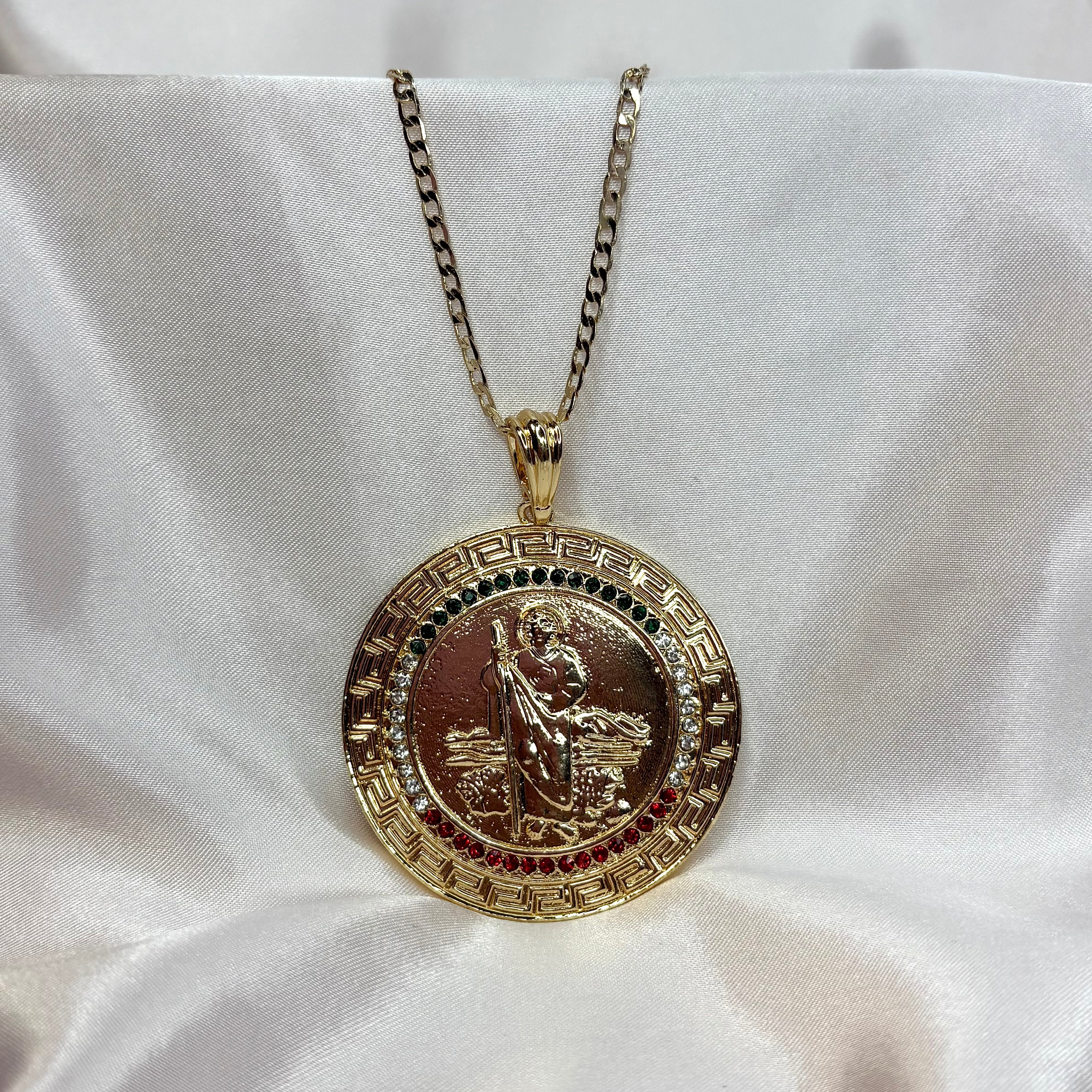 Aztec Pattern San Judas Necklace