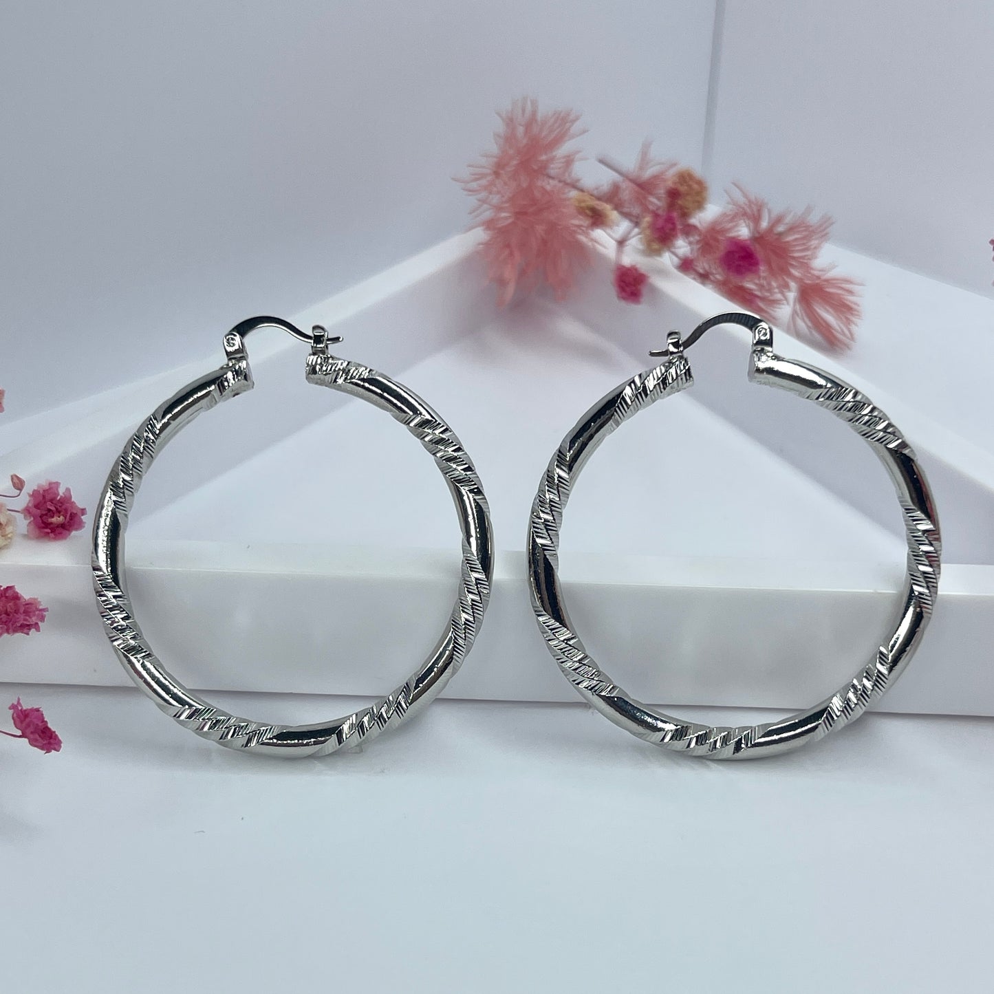 Reyna Silver Hoops