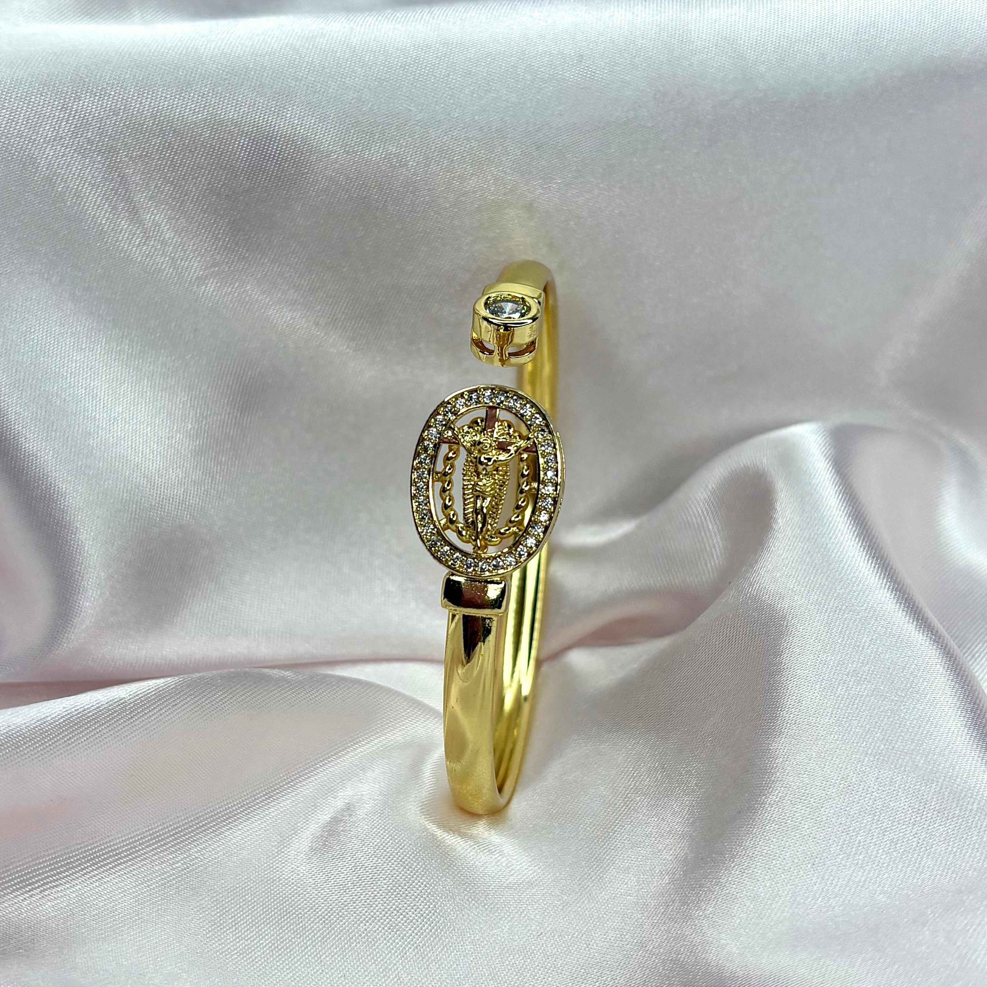 Diamond Cross Cuff Bracelet