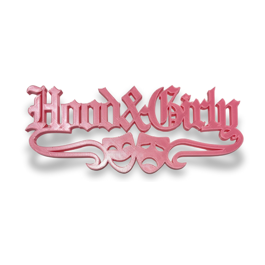 'Hood & Girly' Name Plate