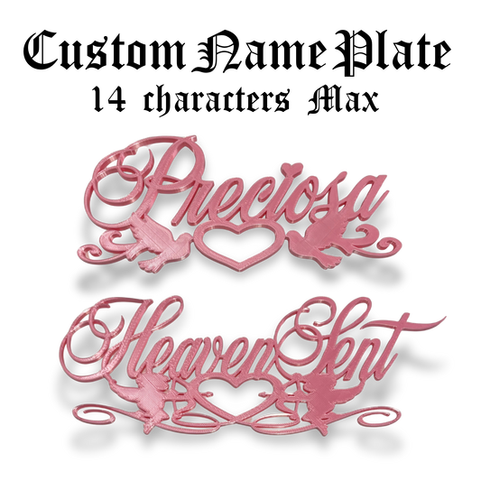 Custom Name Plate/Doves OR Angels