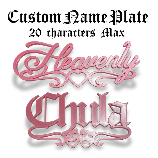 Custom Name Plate/Heart OR Masks (20 letters max)